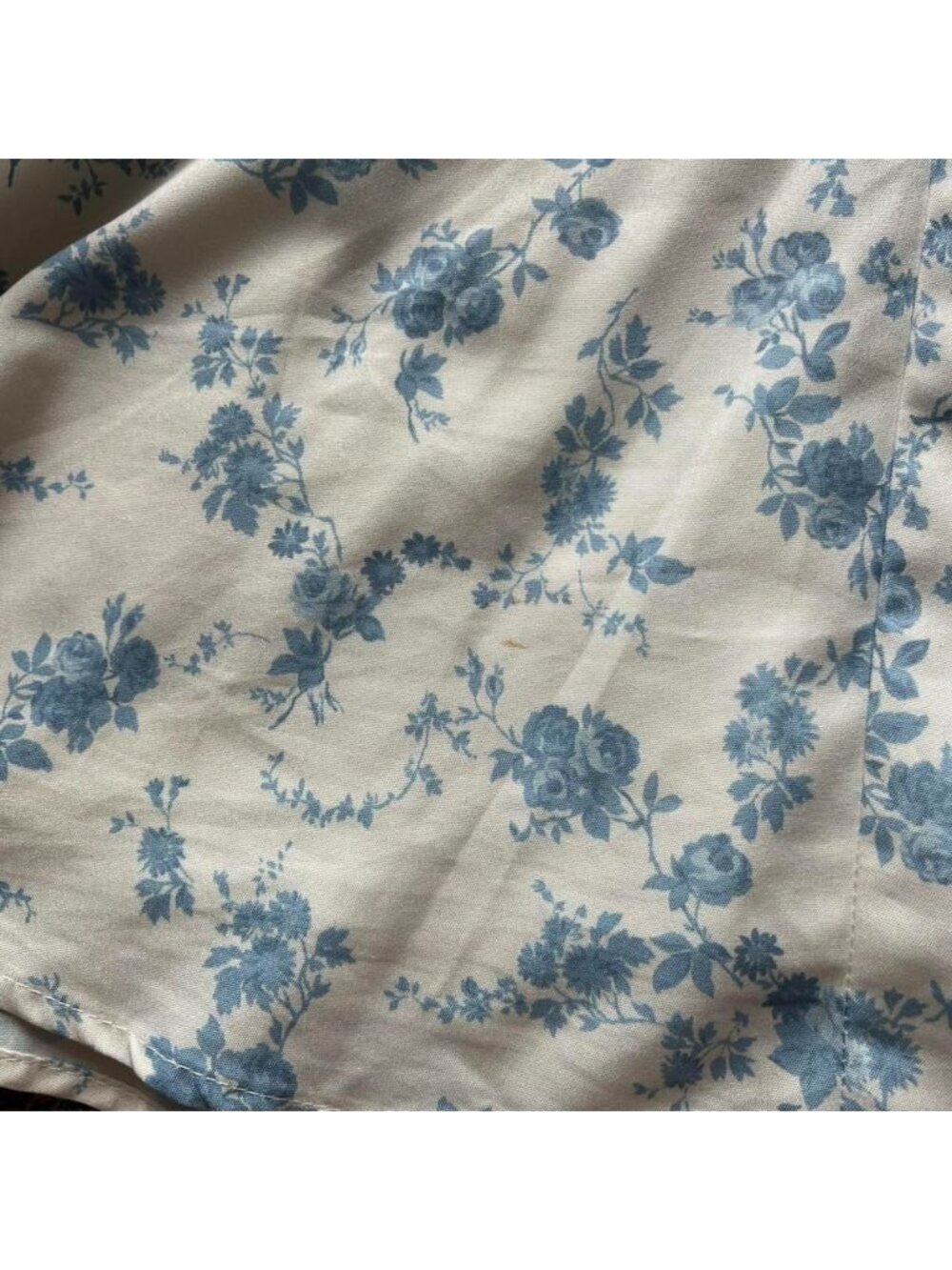 Altar'd State Blue White Floral Small Blouse/Mini Dress Bow Detail Summer Dainty - Picture 2 of 8